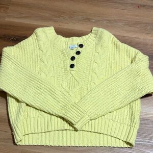 American Eagle Outfitters Lemon Buttoned Sweater